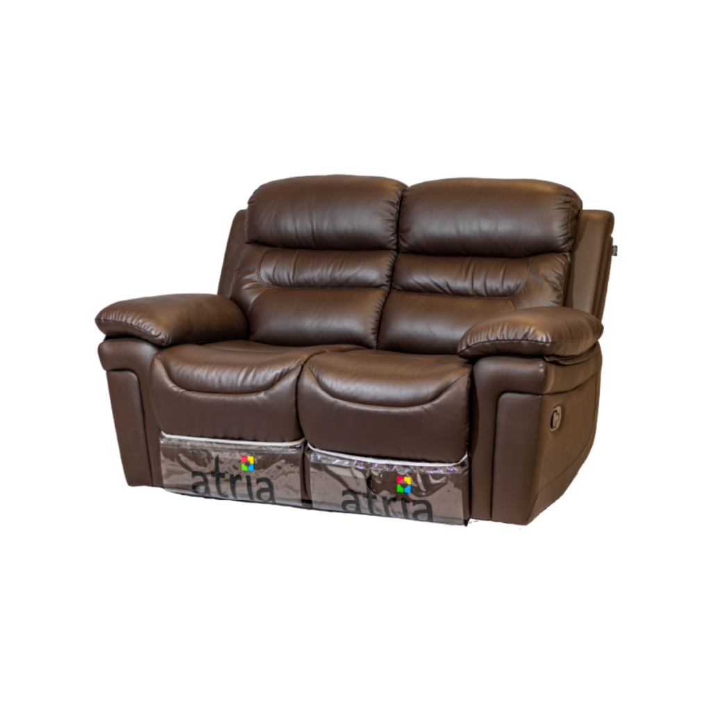 Atria Sofa Santai Bolivia Recliner Half Leather 2 Seat Chocolate – Jual ...